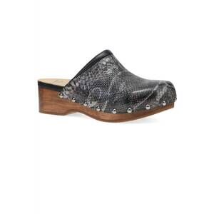NEW DANSKO women's andie wood clogs in grey snake